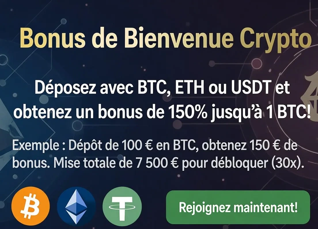 Bonus de Bienvenue Crypto