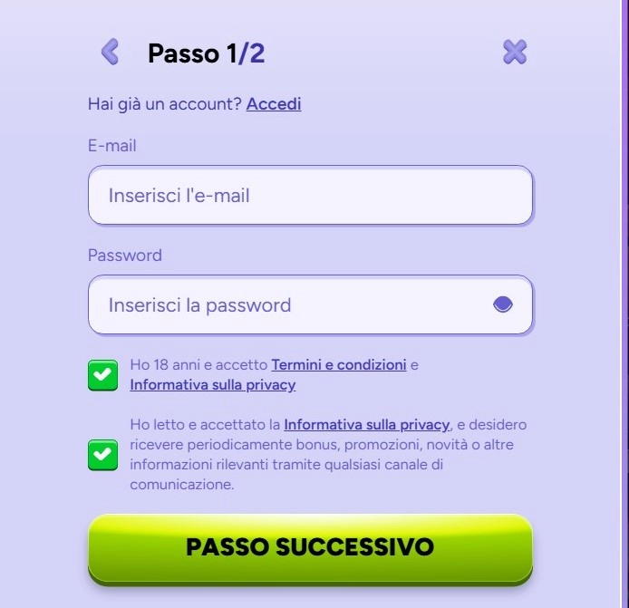 Registrazione