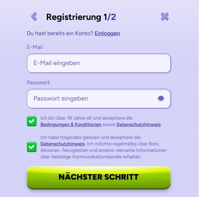 Registrierung